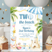  Blue Groovy Two the Beach 2nd Birthday Party