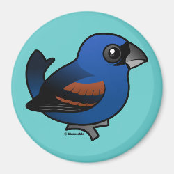 Blue Grosbeak Round Magnet