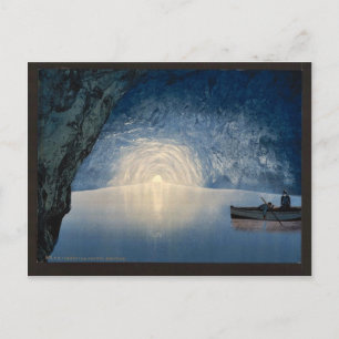Blue grotto, Capri, Island of, Italy vintage Photo Postcard