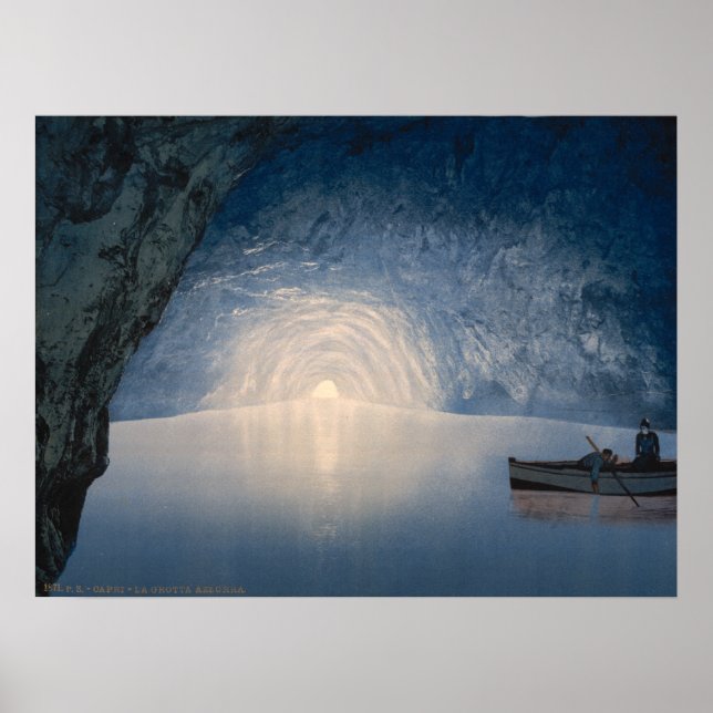 Blue Grotto, Island of Capri, Campania, Italy Poster (Front)