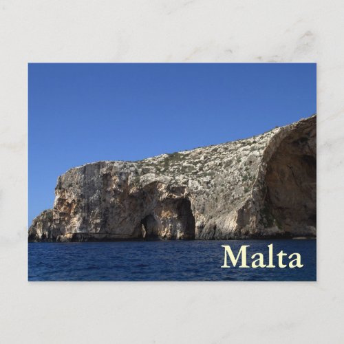 Blue Grotto Malta Postcard