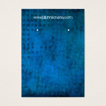 Blue Grunge Background Earring Cards by AllyJCat at Zazzle