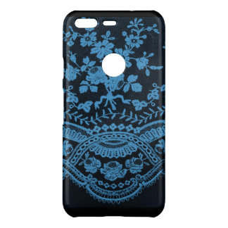 Blue Grunge Lace Uncommon Google Pixel Case