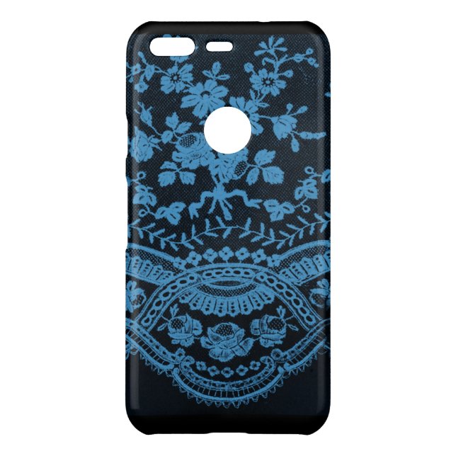 Blue Grunge Lace Uncommon Google Pixel Case (Back)