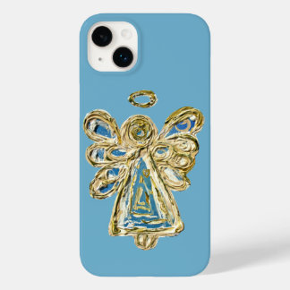 Blue Guardian Angel Art Custom iPhone Case