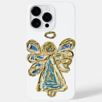 Blue Guardian Angel Art Custom iPhone Case