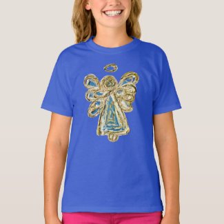 Blue Guardian Angel Custom Holiday Art Shirt