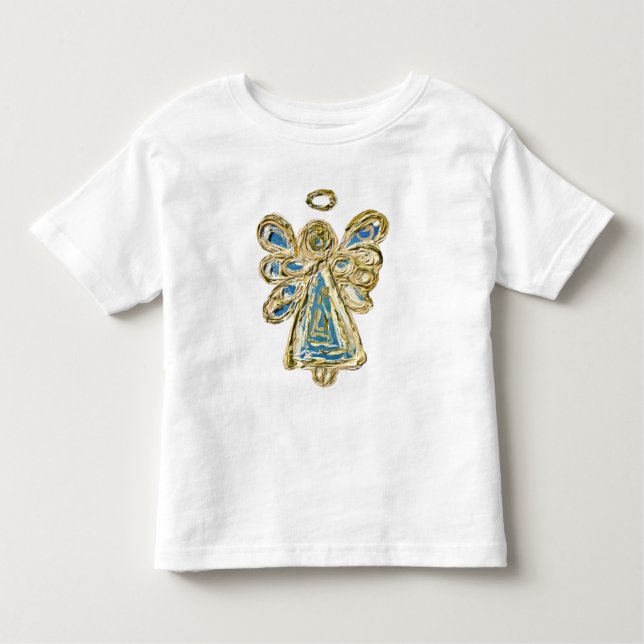Blue Guardian Angel Custom Holiday Art Shirt (Front)