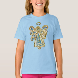 Blue Guardian Angel Custom Holiday Art T-Shirt