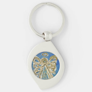 Blue Guardian Angel Custom Keychains