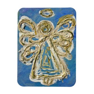 Blue Guardian Angel Custom Magnet Art Painting