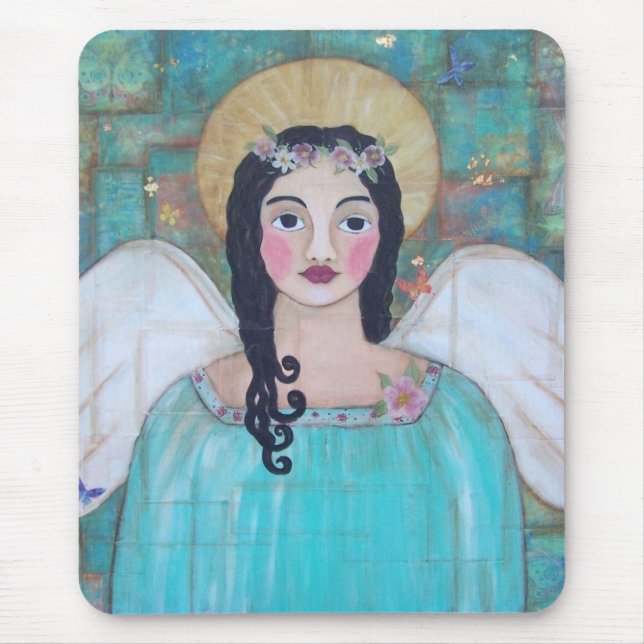 Blue Guardian angel Mousepad (Front)