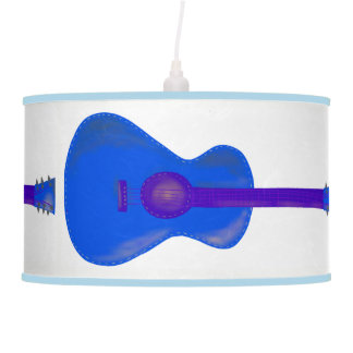blue guitar light shade pendant lamp