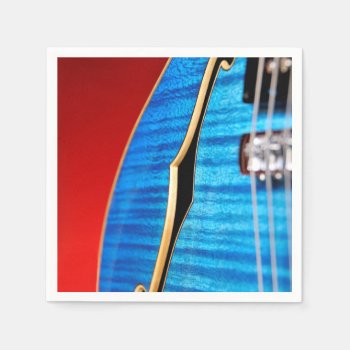 Blue Guitar Paper Napkins by artinphotography at Zazzle