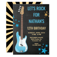 Guitar Birthday Invitations 3