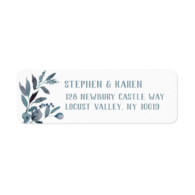 Blue Gum Eucalyptus Elegant Greenery  Label (Front)