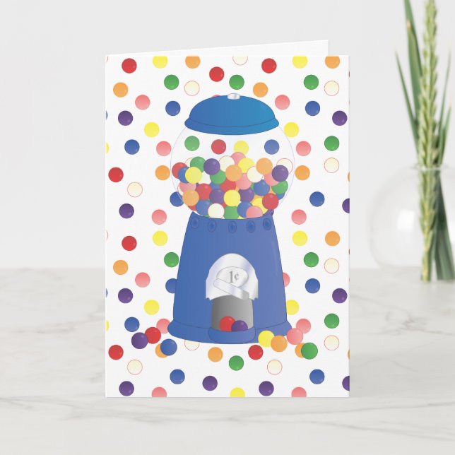 Blue Gumball Machine Card (Front)