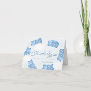 Blue Gummy Bear Boy Birthday Thank You Card