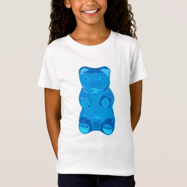 Blue Gummybear Illustration T-Shirt (Front)