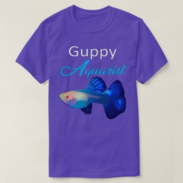 Blue Guppy Aquarist Shirt (Design Front)