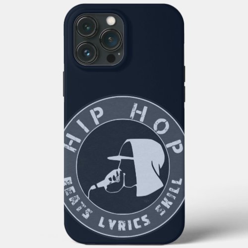 Blue Guy in Hoodie Rapping on the Mic iPhone 13 Pro Max Case