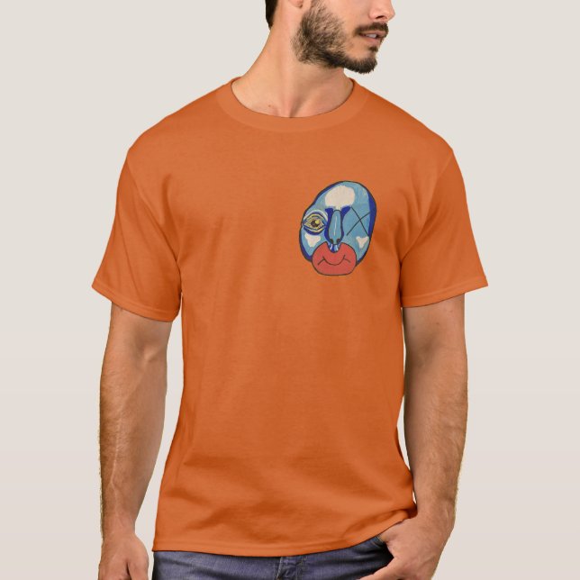 Blue Guy mixed media  T-Shirt (Front)