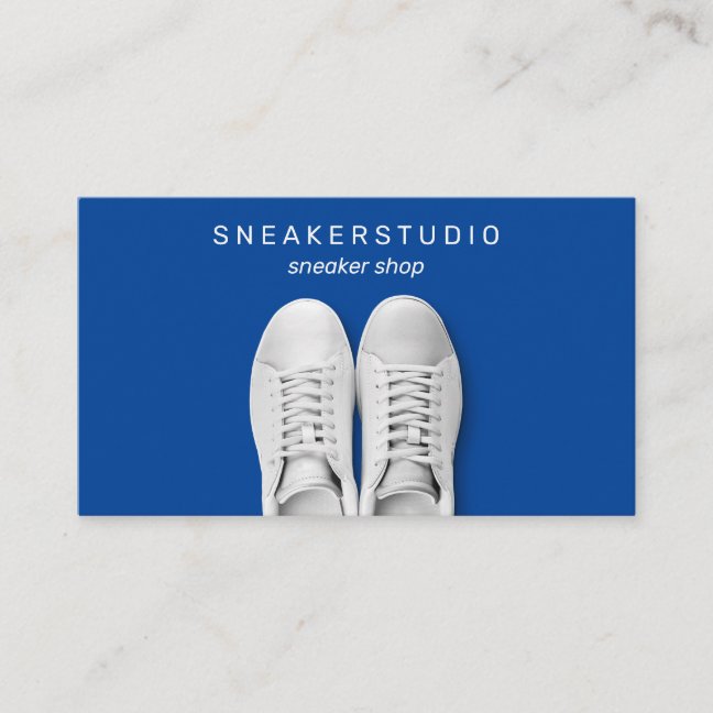 Blue Gym Walking Trekking Sport Sneaker Shoes Business Card