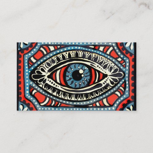 Blue Gypsies Eye Business Card Template