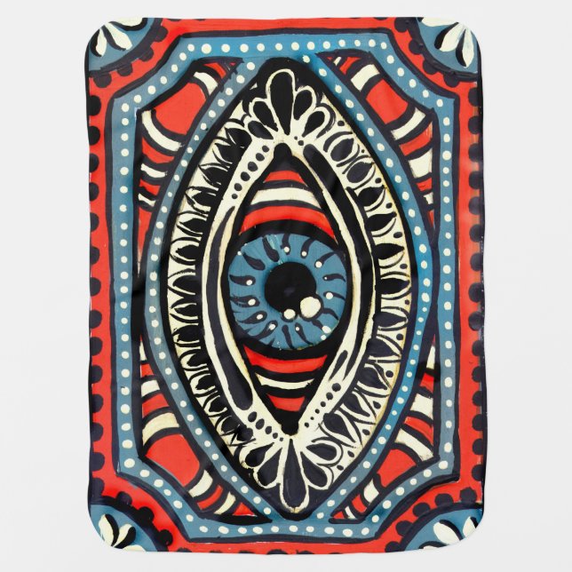 Blue Gypsy Eye Baby Blanket (Front)