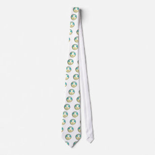 Blue Hair Emoji Art Print/Graphic Neck Tie