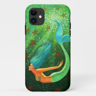 Blue Hair Mermaid fantasy art iPhone 5 case