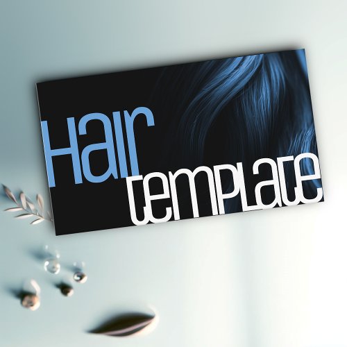 Blue Hair Modern Style Stylish Cool Hairdresser  Business Card