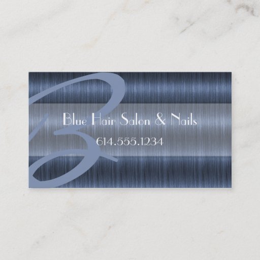 Customizable Blue Hair Salon Stylist Unique Business Cards