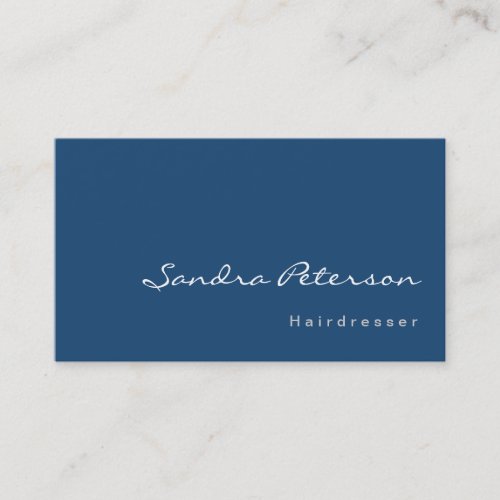 Blue Hairdresser Makeup Artist Style Consultant Business Card