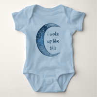 Blue Half Moon | Boy Baby Custom Text