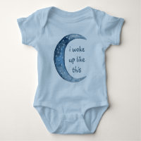 Blue Half Moon | Boy Baby Custom Text