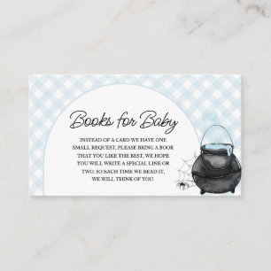 Blue Halloween Baby is Brewing Baby Books for Baby Enclosure Card