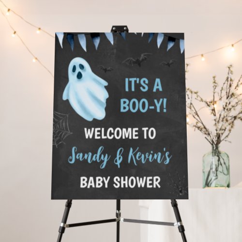 Blue Halloween Baby Shower Foam Boards