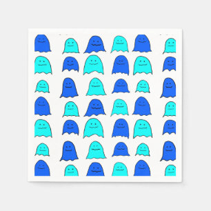 Blue Halloween Ghosts Napkins