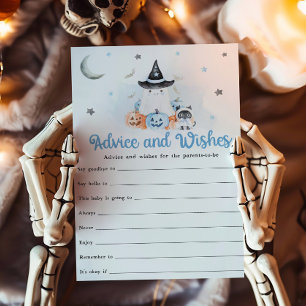 Blue Halloween Little Boo Advice and Wishes Game