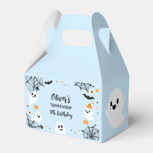Blue Halloween Spooky Ghost Favor Boxes