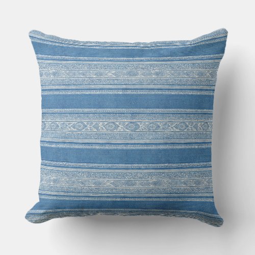 Blue Hamptons Throw Pillow
