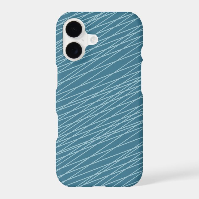 Blue Hand Drawn Lines Iphone Case (Back)