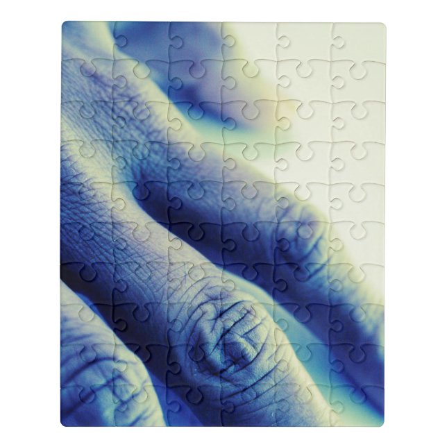 Blue Hand Jigsaw Puzzle (Puzzle Vertical)