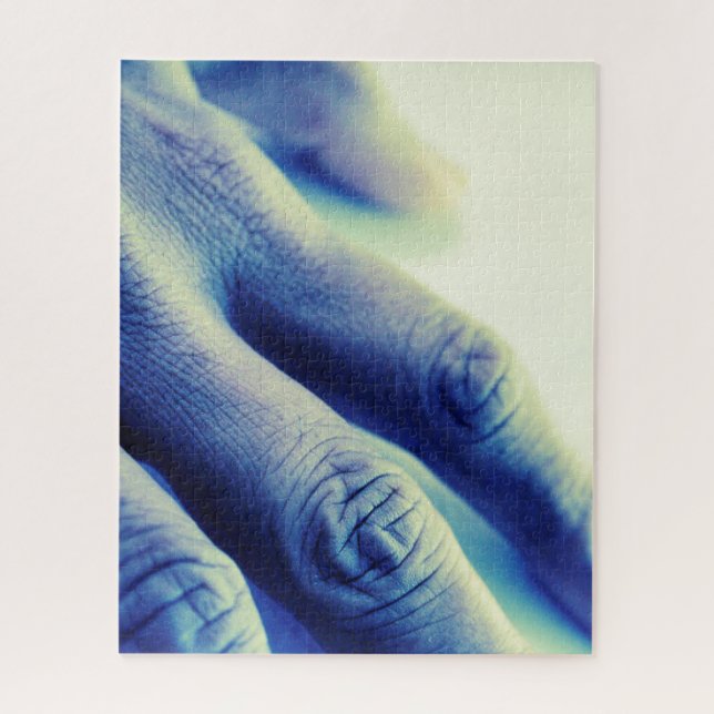 Blue Hand Jigsaw Puzzle (Vertical)