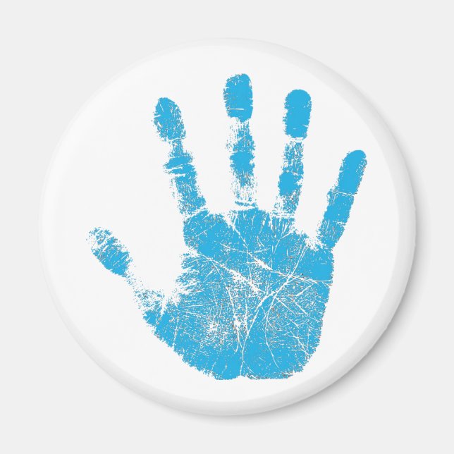 Blue Handprint Magnet (Front)