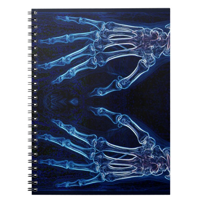 Blue Hands X ray notebook