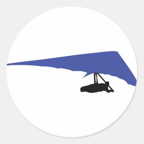 blue hang_glider icon classic round sticker