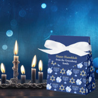 Blue Hanukkah Menorah Dreidel Cute Custom Party