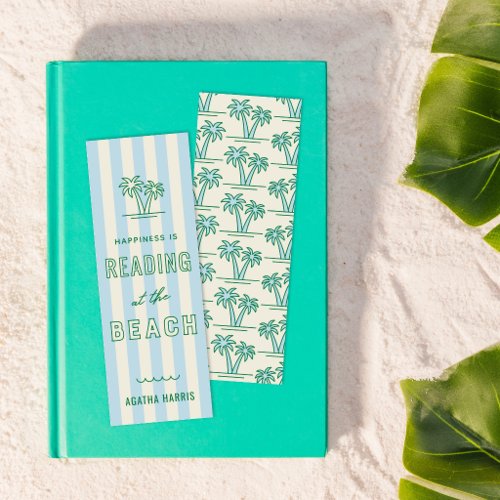 Blue Happiness is Reading at the Beach Bookmark